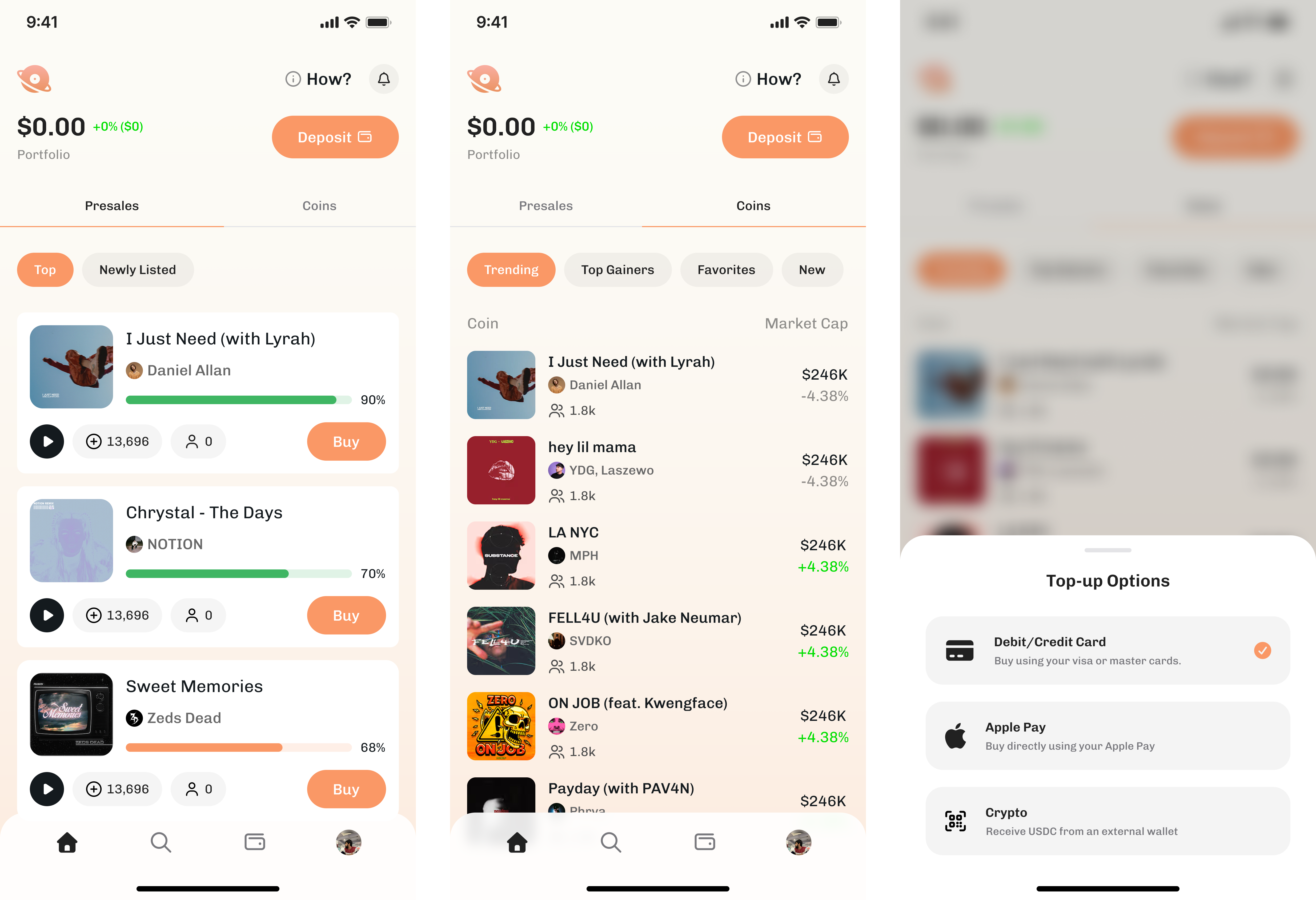 PRESALE, COINS & DEPOSIT