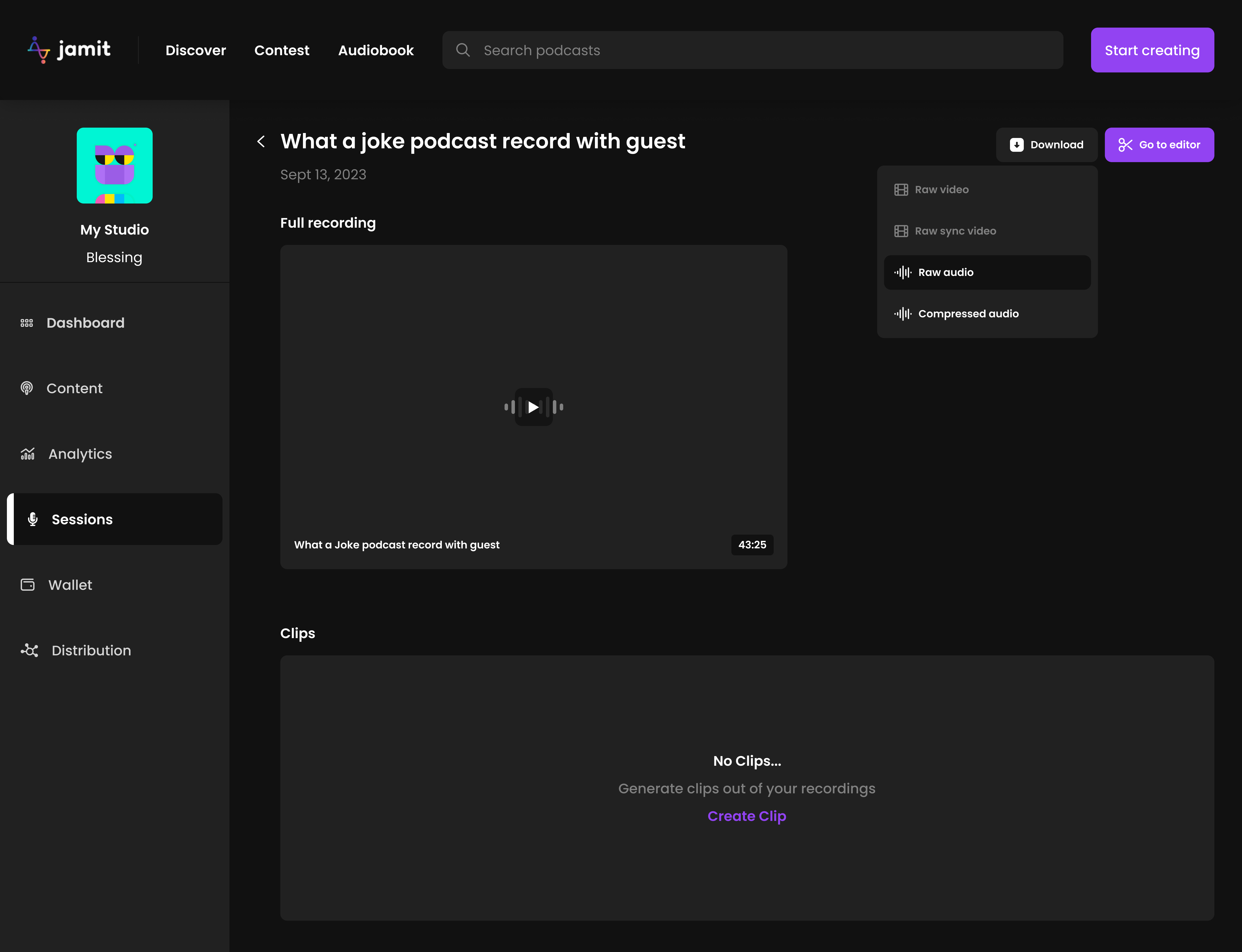 RECORDINGS INTERFACE