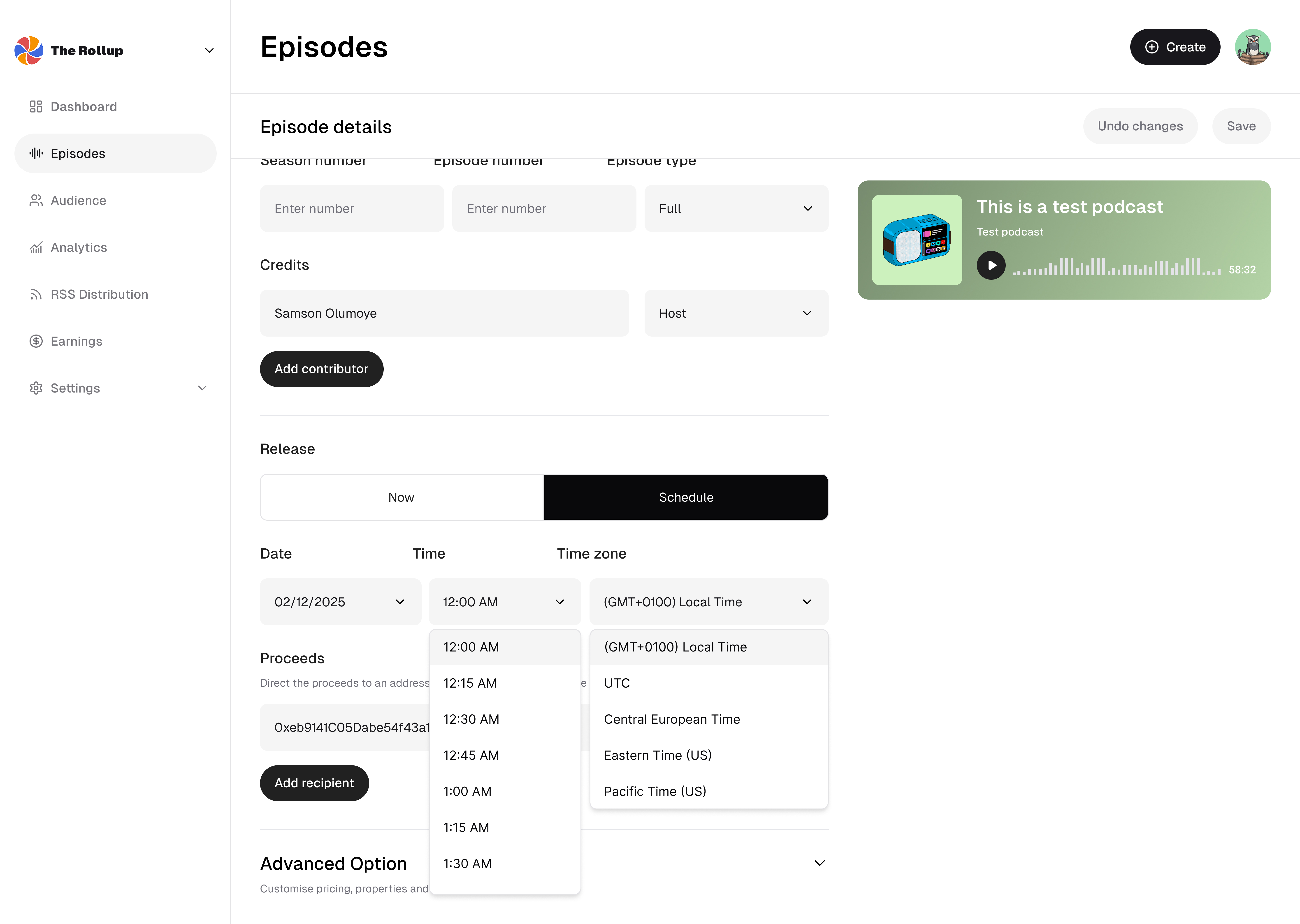 SCHEDULING EPISODES FOR PUBLISH